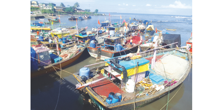 समुद्रकिनाऱ्यावर मच्छीमारांची लगबग