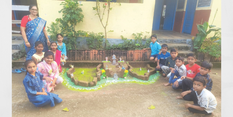 खानाव शाळेत दीपोत्सव साजरा