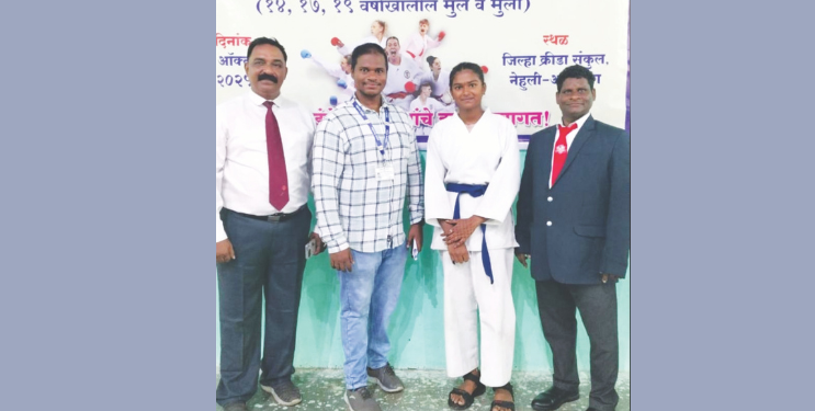 जिल्हास्तरीय कराटे स्पर्धेत वैदेहीला घवघवीत यश