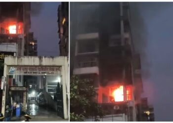 कामोठ्यामध्ये भीषण आग; आईसह लेकीचा होरपळून मृत्यू