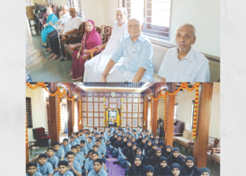 माऊली वृध्दाश्रमाला इंग्लिश स्कूलची भेट