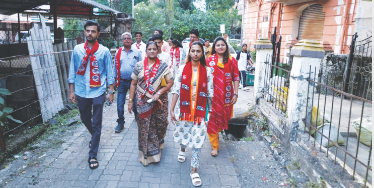 प्रचारात शेकाप, काँग्रेसचे उमेदवार आघाडीवर