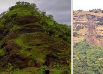 कर्जतमधील भिवगड किल्ल्याचा भाग कोसळला