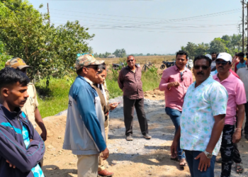 सिनारमास कंपनी पोहोच रस्त्यासाठी स्लॅगचा भराव; स्थानिक शेतकऱ्याचे नुकसान