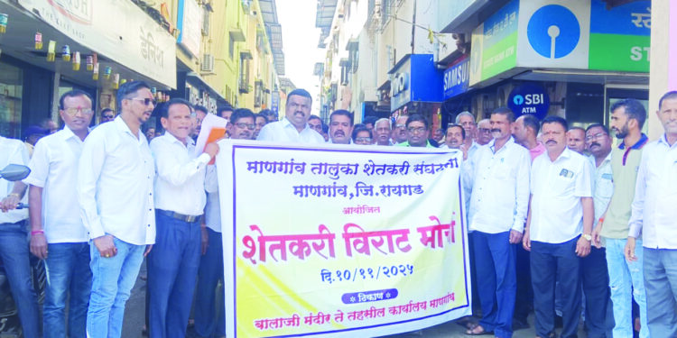 शेतकरी संघटनेचा तहसील कार्यालयावर मोर्चा