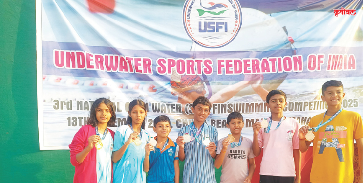 जलतरणात शिहू-बेणसेतील खेळाडूंची कामगिरी