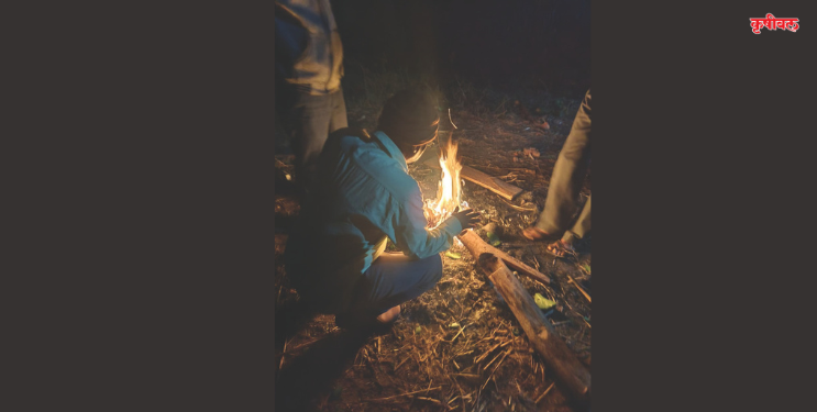 ग्रामीण भागात पेटू लागल्या शेकोट्या