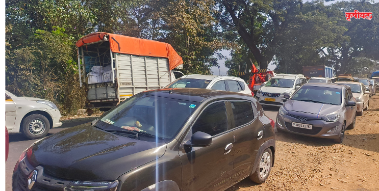 नववर्षाच्या उत्साहात वाहतूक कोंडीचे विघ्न