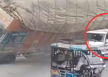 ट्रक बोलेरोवर उलटून अपघात