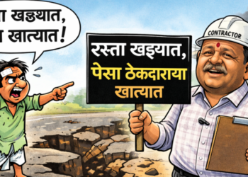 रस्ता खड्ड्यात, पैसा ‌‘धार’पांच्या खात्यात