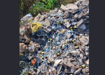 अंबा नदी पुलाजवळ घातक वैद्यकीय कचरा