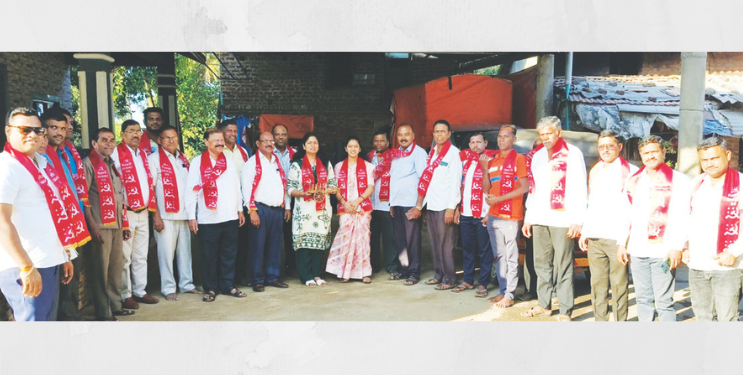 न्हावे येथे शेकापचा दणदणीत प्रचार