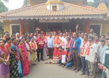 आक्षीत शेकापच्या उमेदवारांना भरघोस प्रतिसाद