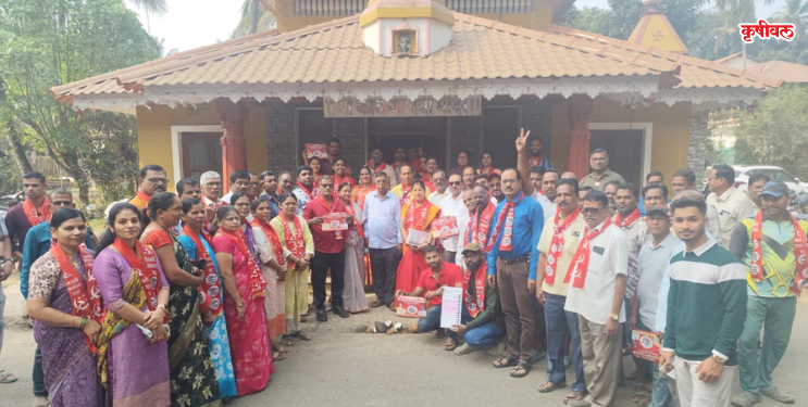 आक्षीत शेकापच्या उमेदवारांना भरघोस प्रतिसाद