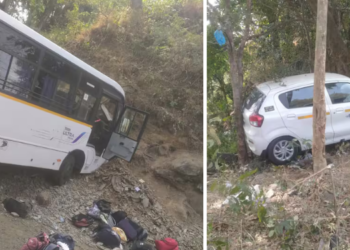 ताम्हिणी घाटात बस कारचा अपघात; 27 जण जखमी