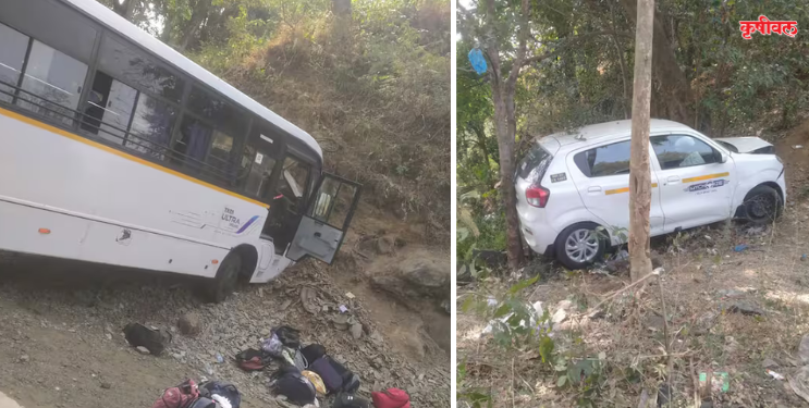 ताम्हिणी घाटात बस कारचा अपघात; 27 जण जखमी