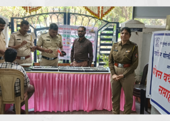 पोलीस वर्धापन दिनानिमित्त आरोग्य शिबीर