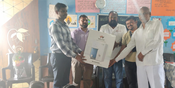 उतेखोल शाळेत वॉटर फिल्टरचे लोकार्पण