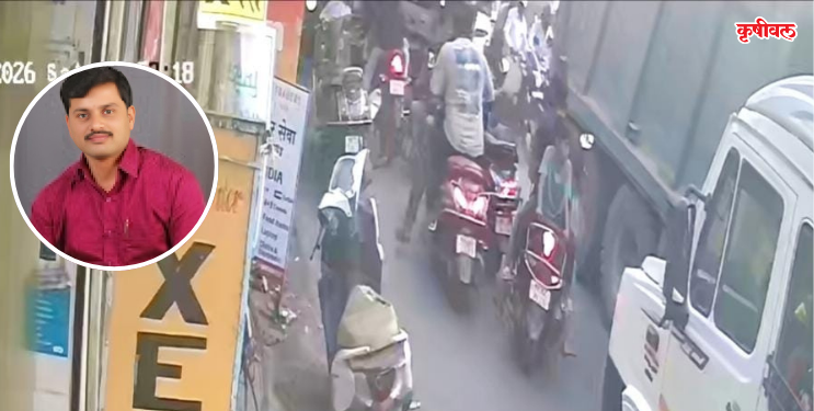 पालीत डंपरच्या फाळक्याची कडी तुटून दुचाकीस्वार जखमी