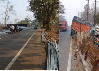 कशेळे परिसरात दोन ठिकाणी भीषण अपघात