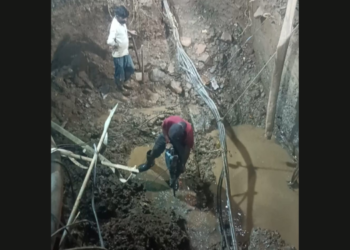 उरण शहरातील जलवाहिनी फुटली