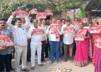 माणकुळ्यात शेकापच्या प्रचाराचा शुभारंभ