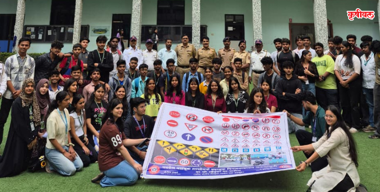 पनवेल वाहतूक शाखेतर्फे जनजागृती