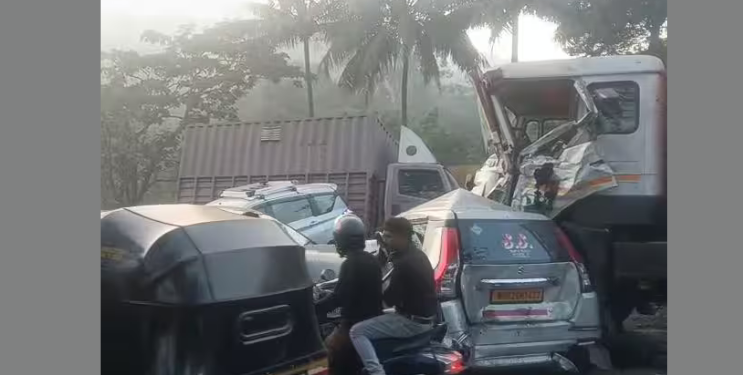 घोडबंदर घाटात भीषण अपघात