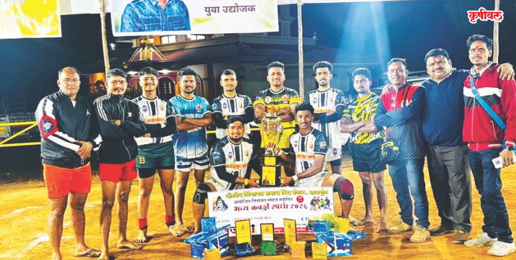 लिंगायत समाजाच्या भव्य कबड्डी स्पर्धेत ओम नागेश्वर गोमाशी विजयी