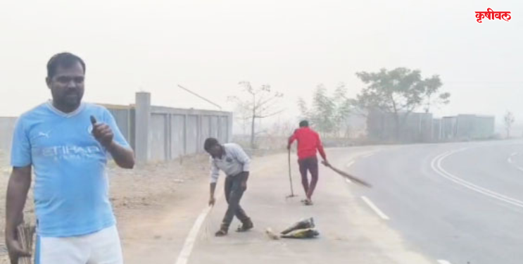 प्रवाशांच्या सुरक्षिततेसाठी रस्त्याची सफाई