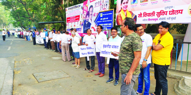 बेलापूर टेकड्यांवर भूस्खलनाचा धोका