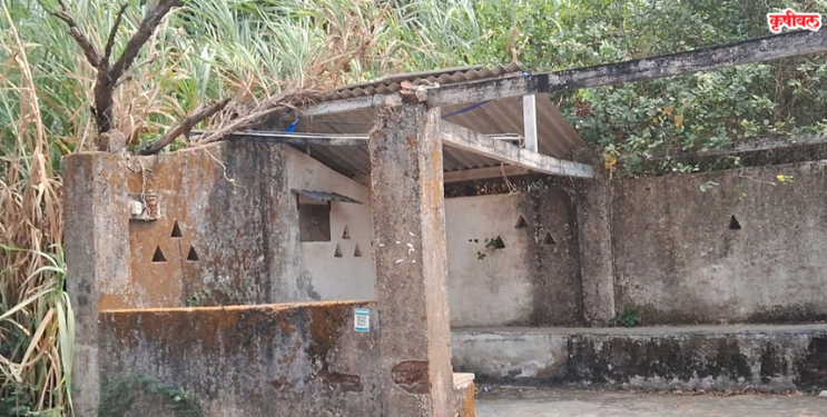 स्मशानभूमीतील निवारा शेडची दुरवस्था