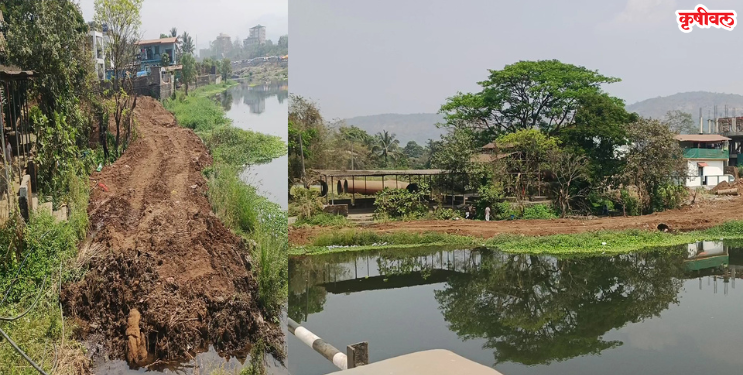 पेण धोक्यात! भोगावती नदीपात्रात बेकायदेशीर भराव