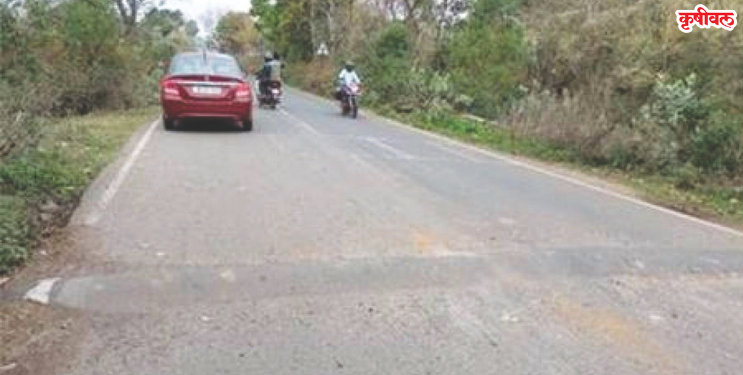 रस्त्यावरील गतिरोधकांना पांढऱ्या पट्ट्या बसविण्याची मागणी