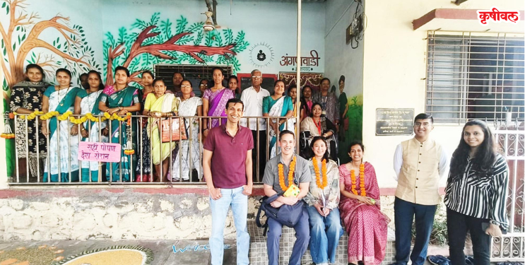 अंगणवाडी केंद्राचा सातासमुद्रापलीकडे झेंडा