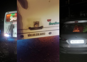 माणगावजवळ भीषण अपघात! रस्त्याच्या कडेला बसलेल्या वीस प्रवाशांना कारने चिरडले