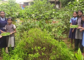 परसबाग स्पर्धेत मोठीजुई शाळा प्रथम