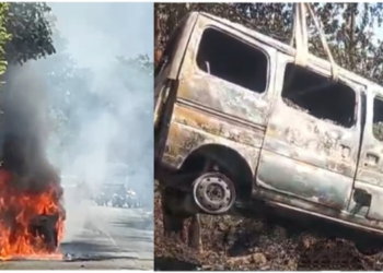 नागोठण्याजवळ ‘बर्निंग कार’चा थरार