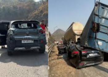  मुंबई-पुणे एक्स्प्रेसवर भीषण अपघात; तिघांचा मृत्यू