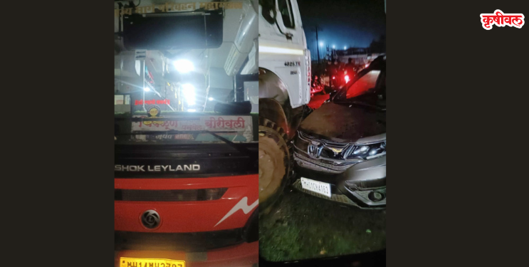 नागोठण्यात रुची हॉटेल समोर तिहेरी अपघात; एसटी चालक जखमी