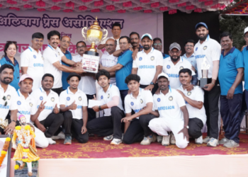 अलिबाग प्रेस असोसिएशनतर्फे पत्रकार चषक क्रिकेट स्पर्धा