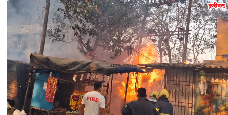 महाड शहरातील विद्युत रोहित्राला अचानक आग