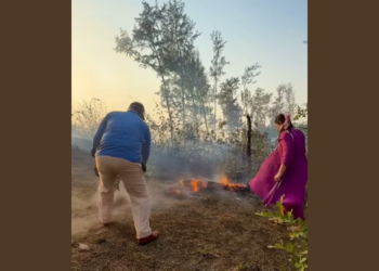 नागाव बंदरावर आगीचा भडका