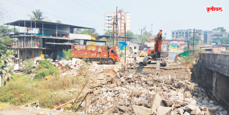 नेरळ-खांडा जुन्या पुलाच्या जागी; नवीन पुलाची उभारणी