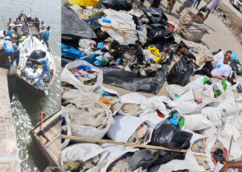 ऐतिहासिक घारापुरी बेटावर स्वच्छता अभियान