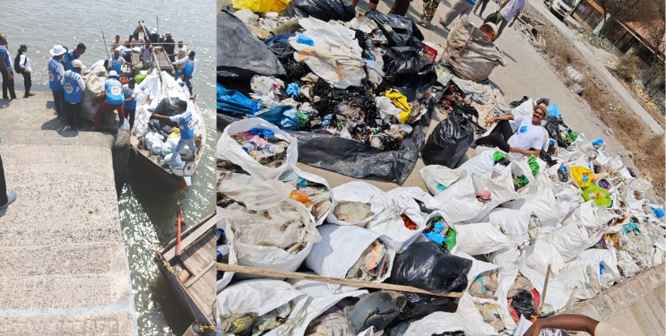 ऐतिहासिक घारापुरी बेटावर स्वच्छता अभियान