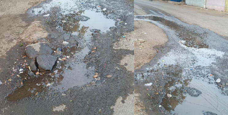 हटलेश्वर चौकात पाण्याची गळती