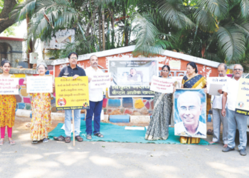 खरातांच्या कृत्याचा अलिबागमध्ये निषेध