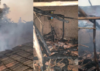 शॉक सर्किटमुळे घराला आग