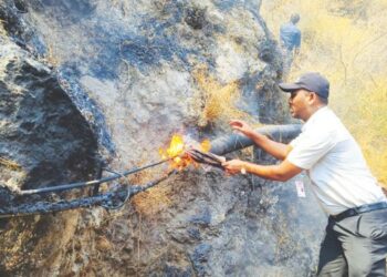 टेलिफोन, सिग्नल यंत्रणेच्या केबलला आग